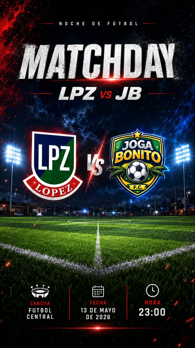 LPZ1019054's tweet photo. Hoy juega LPZ.
Hoy se defiende el escudo.
Hoy vamos todos juntos por una nueva batalla. ⚽
🆚 LPZ vs JB
🏟️ Fútbol Central, Quillota, Chile
📅 13 de mayo de 2026
⏰ 23:00 hrs
En las buenas y en las malas.
 #SomosLPZ #Matchday #LaGloriosaLPZ https://t.co/U1jlxoveFb