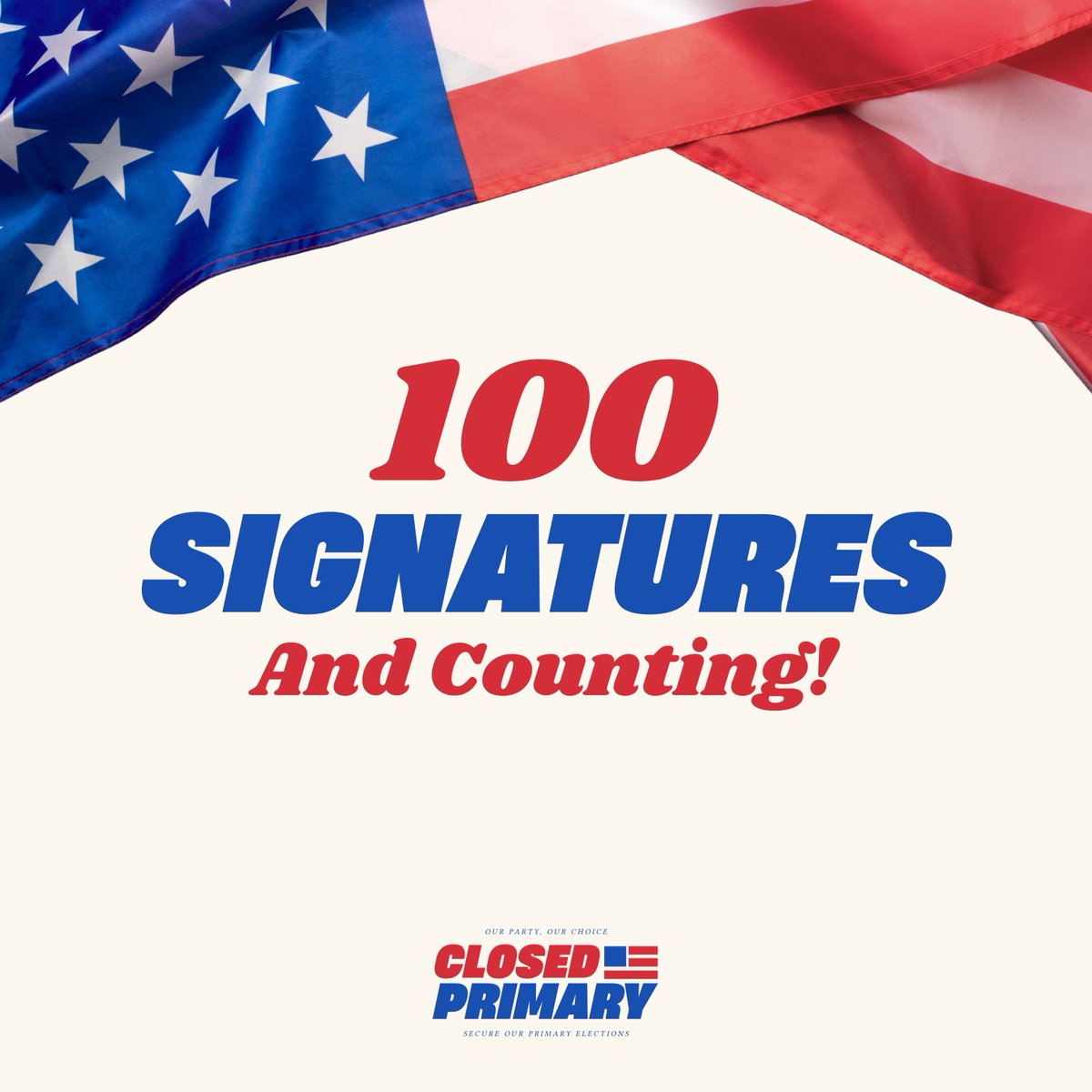 closedprimaries's tweet photo. Hoosiers want closed primaries! Over 100+ Signatures (and counting) since we launched just days ago. 

Still haven't signed the petition? Add your name to the growing list of Hoosiers who want to secure our primary elections 👇👇👇

https://t.co/oCle8WDzQ1