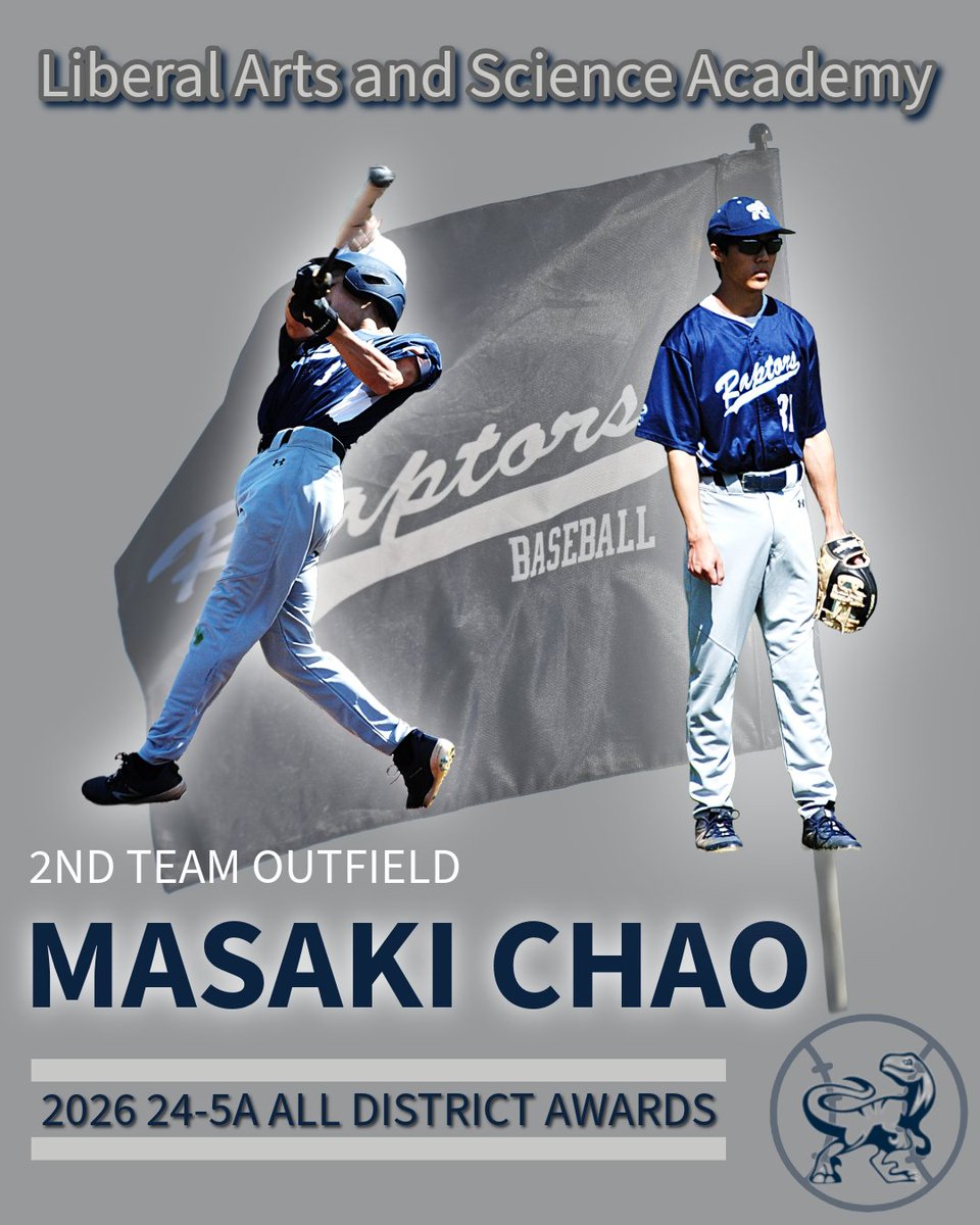 LASA_Baseball's tweet photo. Congrats to Masaki Chao ('27) for being named to the District 24-5A Second Team!  

Masaki's Career District Awards include: 
2025 Honorable Mention
2026 2nd Team Outfield

@TxHS_Baseball @CTXHSBaseball @AISDAthletics https://t.co/eGrDvM4NOG