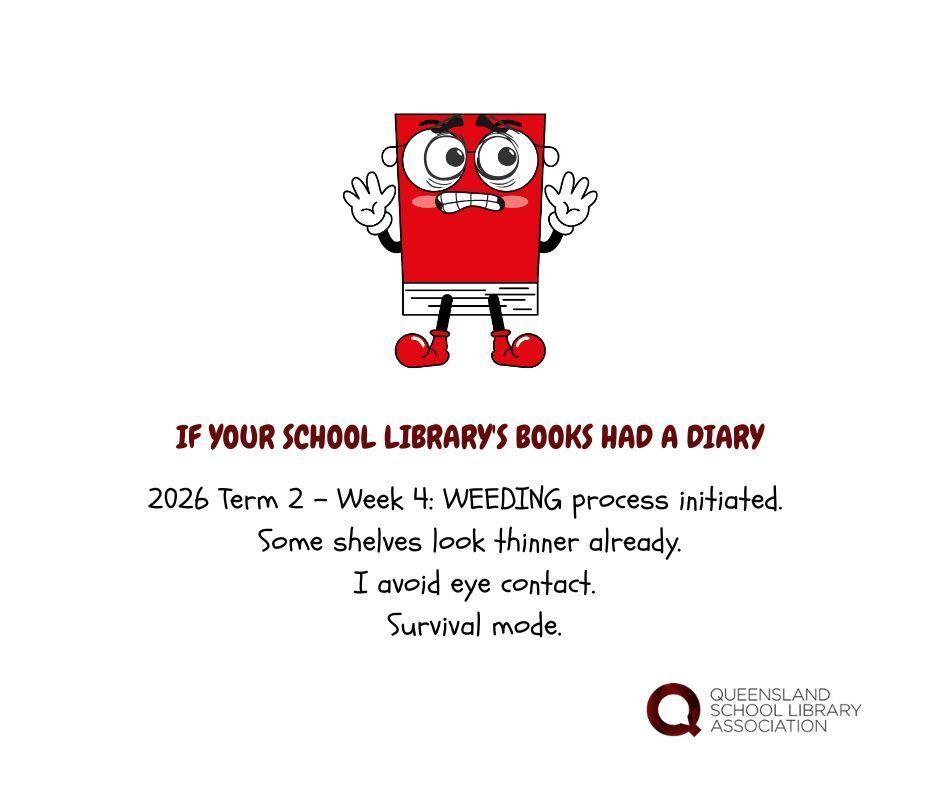 QldSLA's tweet photo. 🌿 Plot twists from the shelves. 

#QLDSchoolLibraries #BookHumour #SchoolLibraryLife #IfBooksCouldTalk https://t.co/xoFKZ1flQX