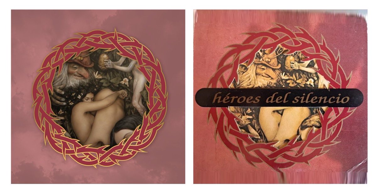 kinomonk80's tweet photo. @lineas_del_kaos @bunburyoficial en proceso de restauración de todo el arte del disco de héroes del silencio, un duende en Madrid! Que os parece? Se merecía una revisión! https://t.co/GBz9VmKrZN