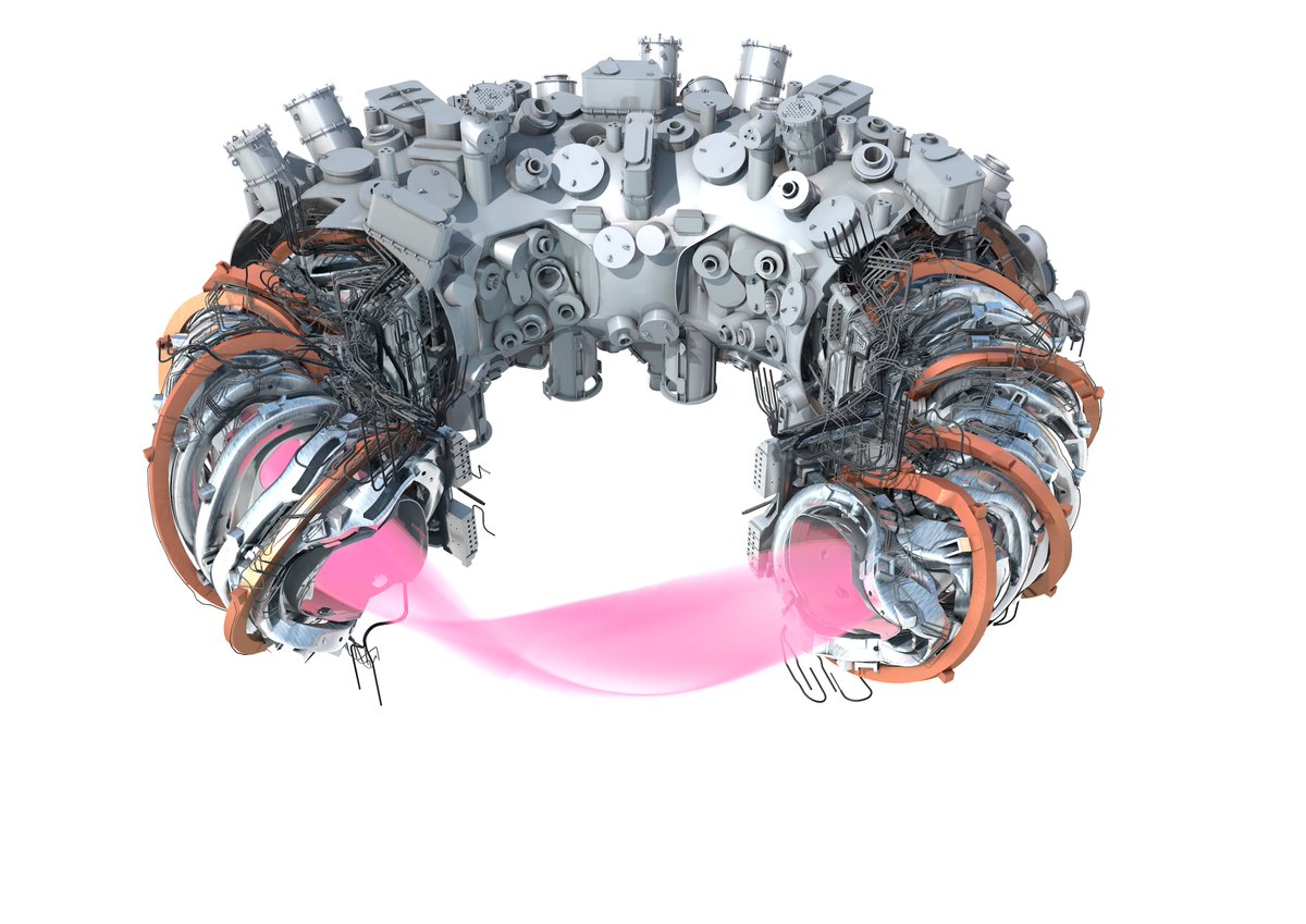 FunYun1983's tweet photo. @Xaraphim Stellarator?  Even the cross section of the plasma looks like an airfoil.  Some kind of rotating detonation engine with magnets craziness. https://t.co/O3XAaqUA5k