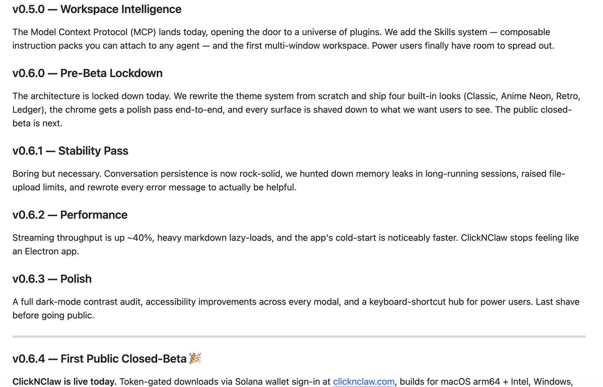 ClickNClawLabs's tweet photo. If we aren't tweeting, we are building. 🦀⚙️

Some think silence means we’ve stopped. They couldn’t be more wrong. Every day since day one has been dedicated to evolving the ClickNClaw.

As we approach the era of total AI autonomy, our major releases speak for themselves. 🛠️🚀 https://t.co/EdwuJnt2h7