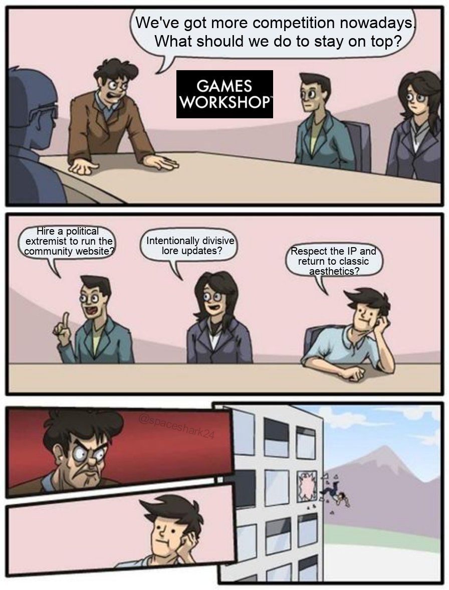 spaceshark23's tweet photo. Since people are arguing about the importance of Warhammer lore again I thought I'd repost this evergreen meme https://t.co/Vp3JYwOxvh
