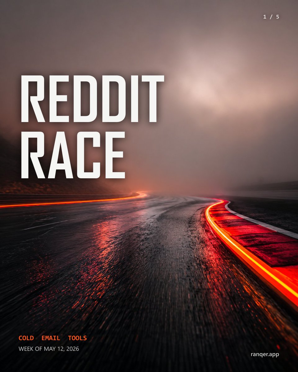 Lecrassus's tweet photo. Your competitors have a Reddit ranking.
You might not know yours.

We scanned Reddit for last week's cold email tools mentions.

Smartlead led on sentiment: 84 mentions, 48 positive.
Lemwarm led on volume at 87, but 14 were negative.
Lemlist 86, Saleshandy 85, Mailshake 79.
Instantly 51, Warmy 28, QuickMail 13, MailReach 12, Folderly 0.

I believe most brands in this space don't track their Reddit signal. It's the channel where the category gets compared right before someone picks a tool.

This week: search "{your tool} reddit", read the top threads, reply to one where your tool is genuinely the answer.

Which one in your category owns the comparison threads?

P.S. We pulled this with https://t.co/1P0g0PBBhG. 
Drop your category and we'll run it next.