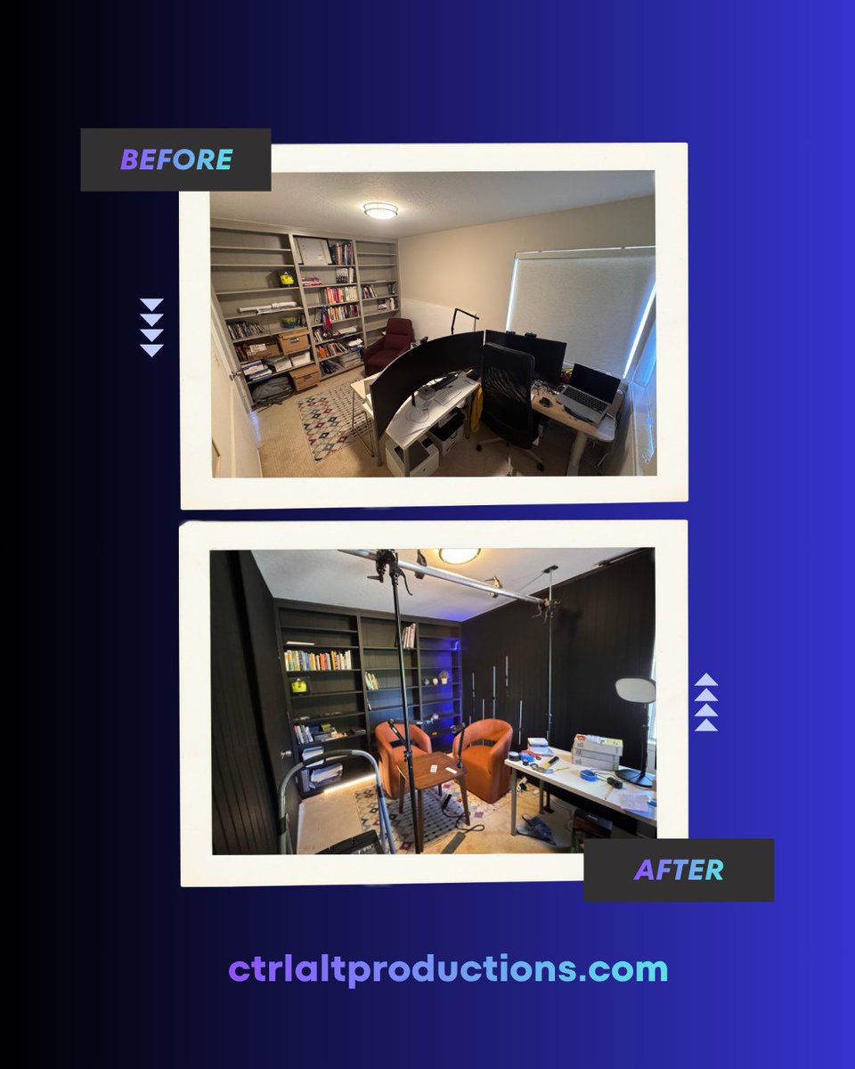 Vidyangi520's tweet photo. Podcast Studio transformation work for a client. Check out the "before" and "after" transformation pics/video .. https://t.co/xAaYXDZNaG @CtrlAltpod https://t.co/JrSZO5wWoG