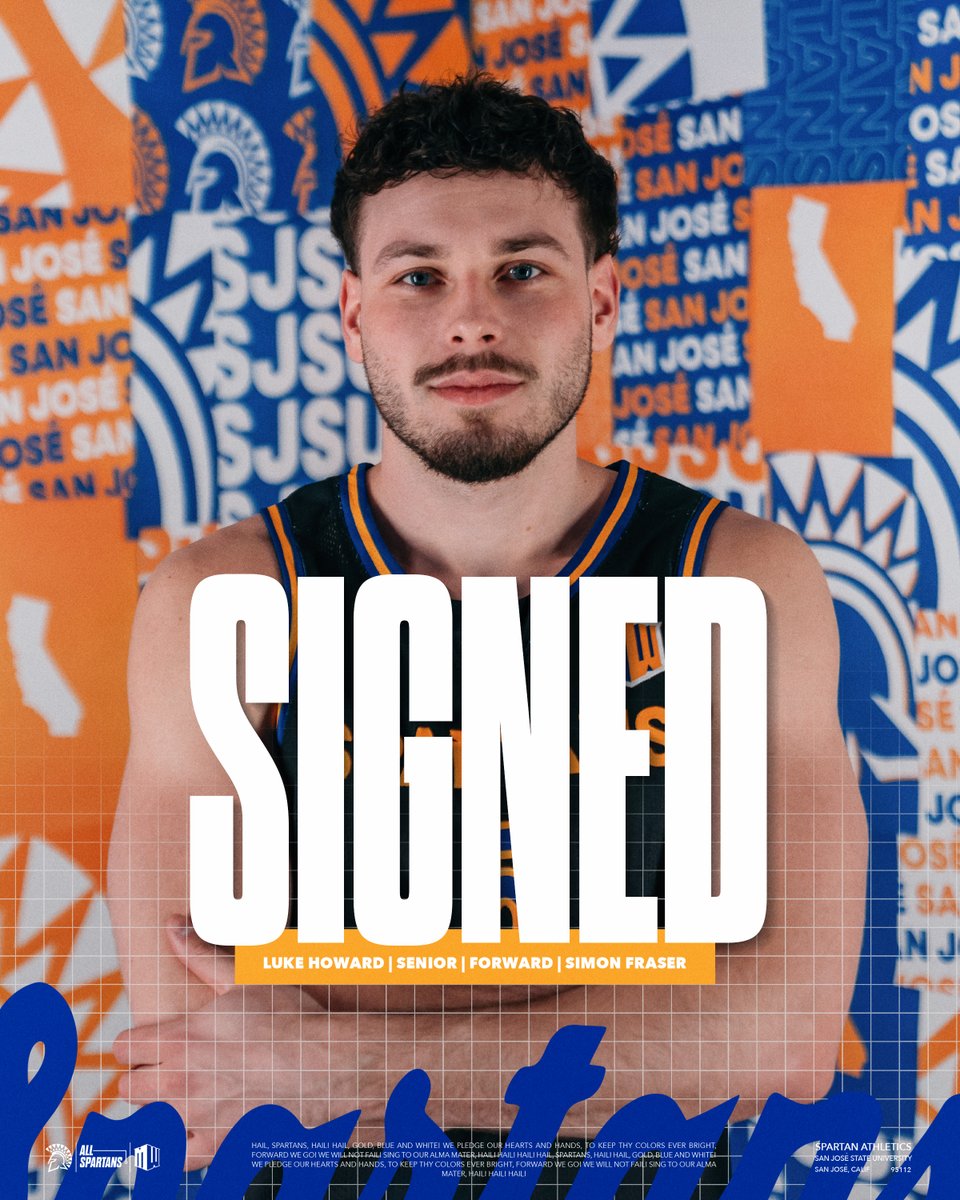 SanJoseStateMBB's tweet photo. Ready to get to work 💪 

Welcome to the squad, @IamLukehoward 🙌

📰 https://t.co/I02Ex7TEq9

#AllSpartans https://t.co/9XQl1Czj3E