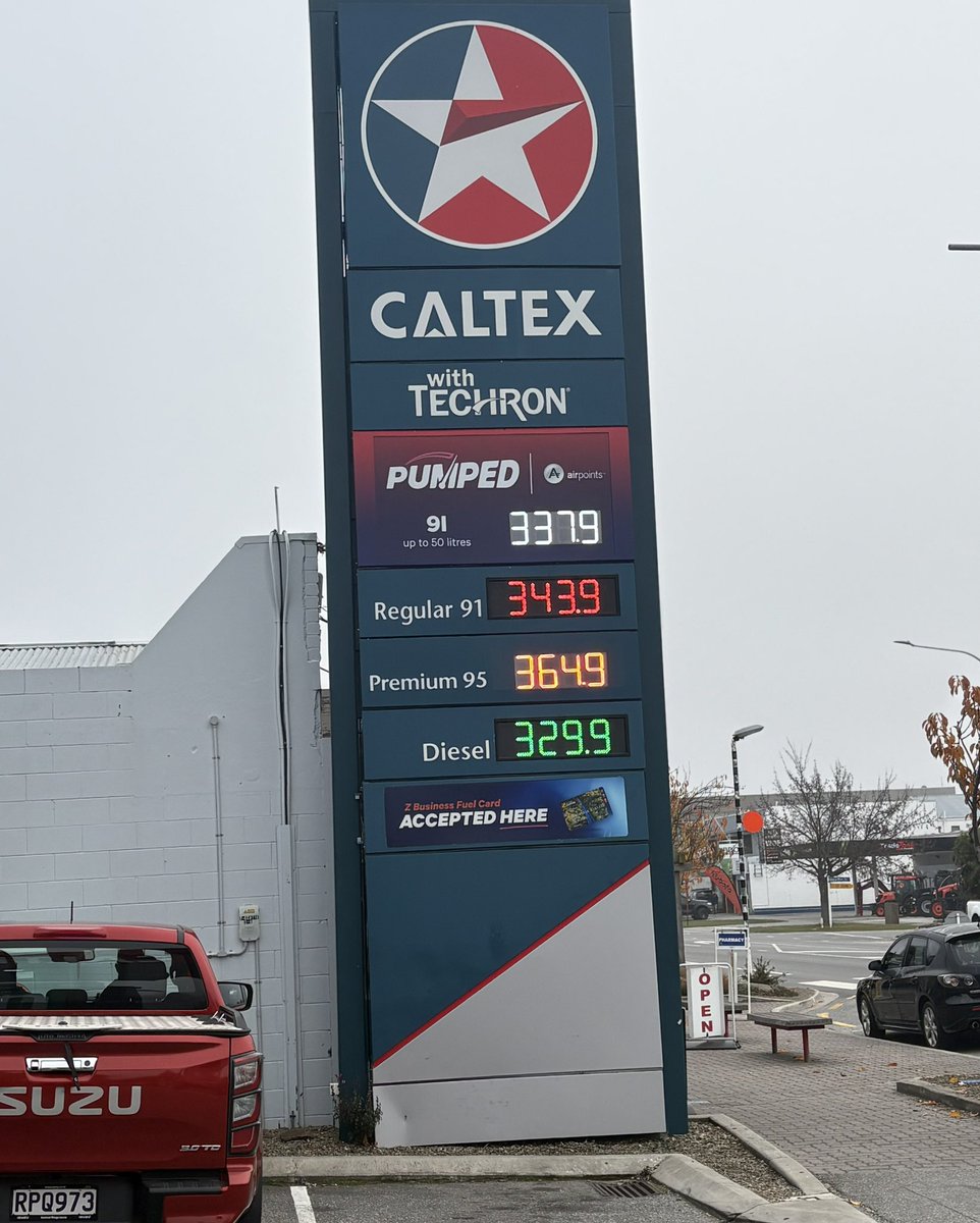 Pinhookhorses's tweet photo. There are so many things I love about New Zealand 🇳🇿….. but the price of petrol is not one of them! ⛽️💰 https://t.co/QSRAmuXX4o