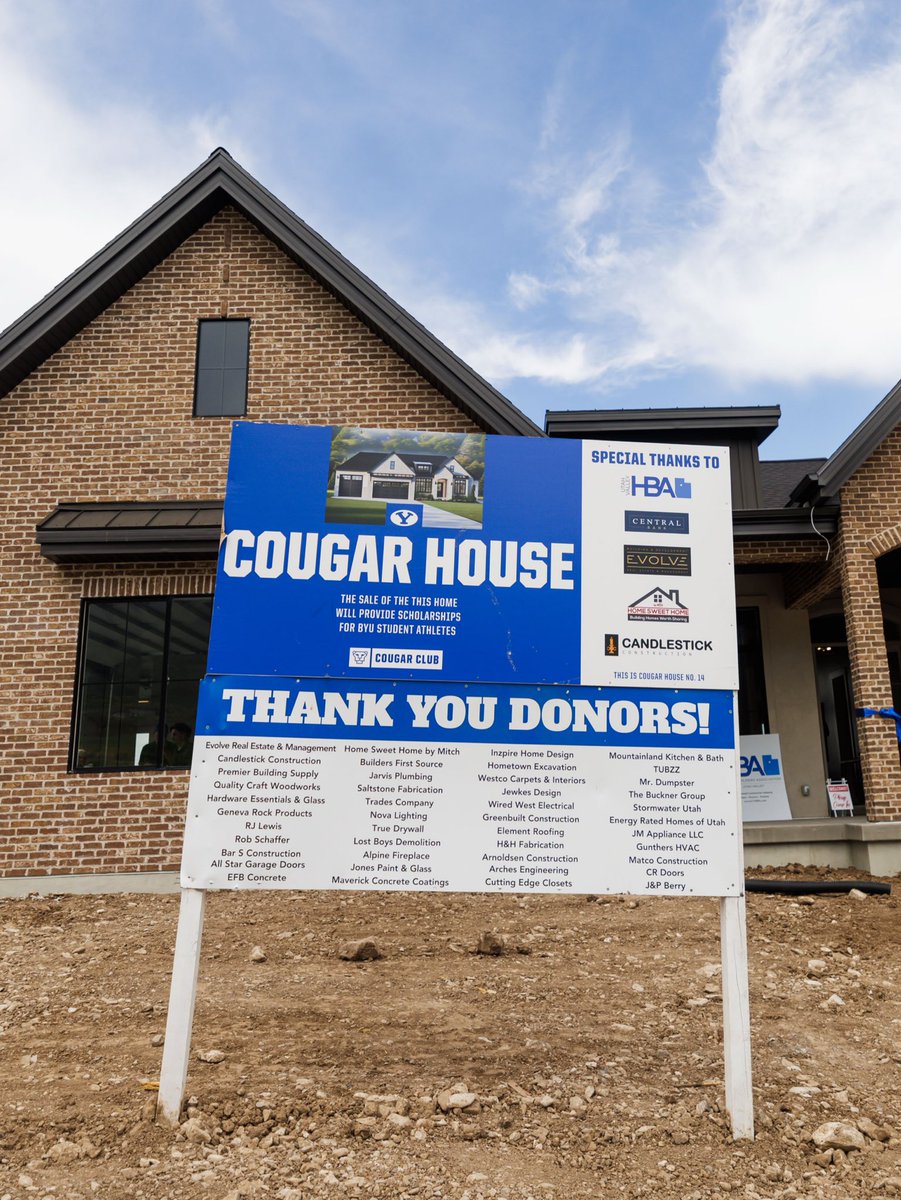 BYUCougars's tweet photo. Had a blast with Cougar Nation at the Cougar House 14 ribbon cutting today! Thanks to everyone who attended! 
 To check out the listing 👉 https://t.co/9mSyqo3HEP https://t.co/UXFXzQ3T2u