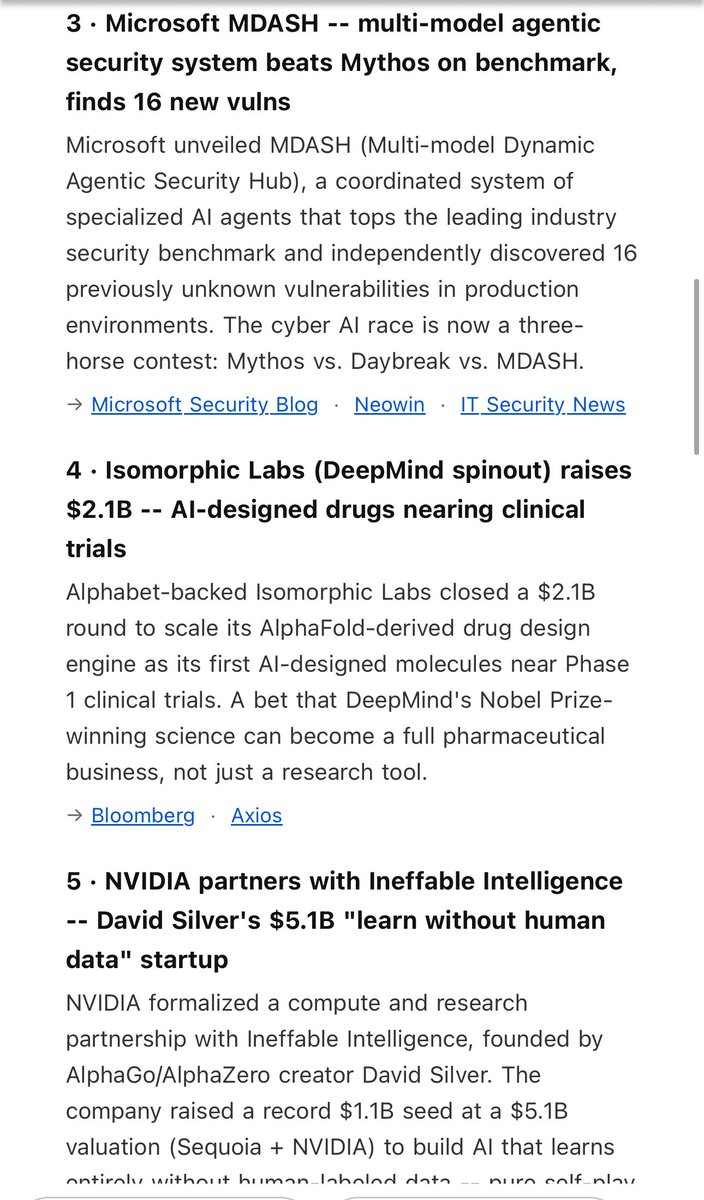 ChrisUniverse's tweet photo. Thanks to @budapp I just found out @AnthropicAI is in talks to acquire ‘Stainless’ — the SDK startup powering @OpenAI + @GoogleAI own dev tools 😳 

Being very honest, @budapp is by far the most fine tuned service provider for bite sized information. 

Besides the sleek design on email, sms, and its platform; the Agentic capabilities far exceed anything I’ve used for ‘automated task’ — there’s simply nothing like it. 

Yes, many platforms can do the same but it’s not really about that. It’s about how eye-catching is it and how scannable/ingestible the information is. This is one of the main reasons I stopped using ChatGPT until very recently GPT 5.5. It’s VERY scannable. 

I do also like long form extended documents but most of the time I am ingesting information at light speed and I can not read everything. 

Here’s some of the daily email AI Digest: