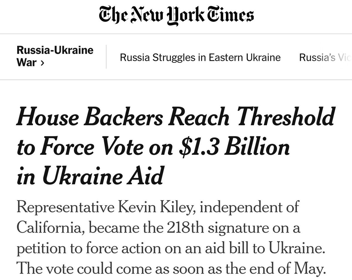 🇺🇸🇺🇦 A bipartisan effort to force a vote on legislation sending fresh ...