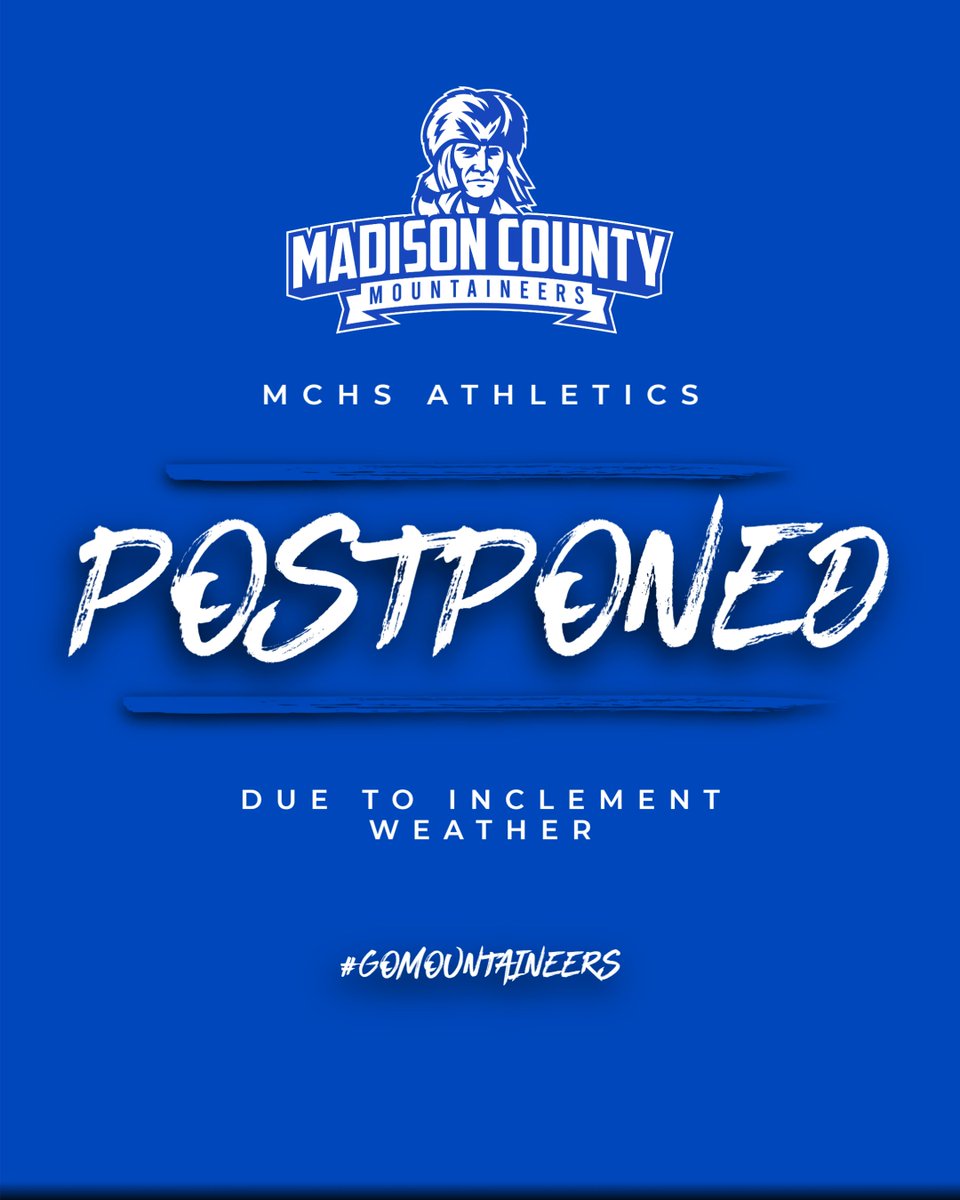 madisonpride's tweet photo. Tonight's Varsity Baseball and Softball games against Luray have been postponed. More information on rescheduling will come later. https://t.co/6fDYa8XqLm