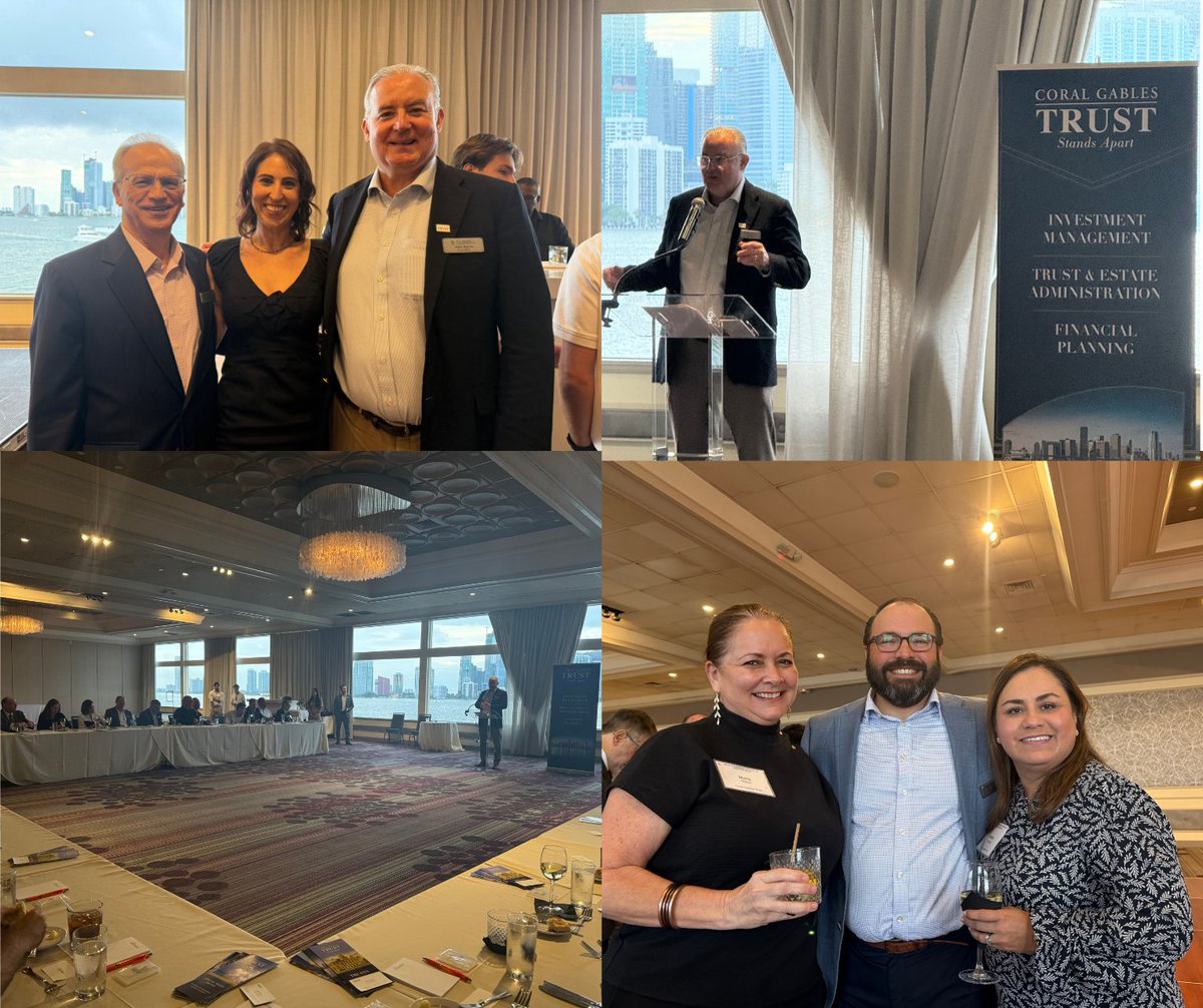 CGTrust's tweet photo. We had the pleasure of sponsoring the @epc_greatermiami ‘s May workshop and dinner at their new home in the Rusty Pelican. Managing Director John Harris, was joined by Relationship Managers Maria Otero and Natalia Tarazona to celebrate Toby Muir’s award. https://t.co/xCPzcJtih5