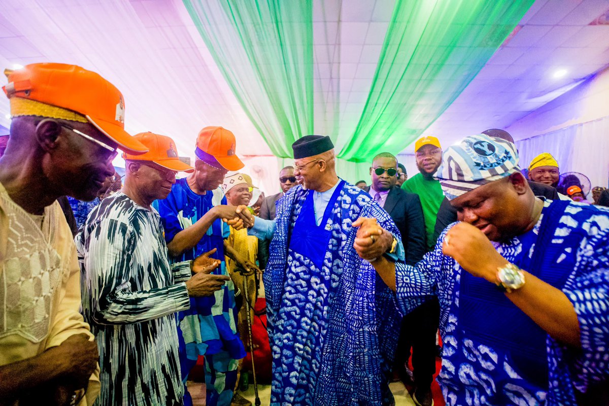 AdeolaYAYI's tweet photo. Ahead of @OfficialAPCNg primaries, I was presented by HE. @DapoAbiodunCON to APC Stakeholders in Ogun West Senatorial District as the Consensus Candidate for the 2027 Governorship election at a Stakeholder and Strategic Meeting in Ilaro, Ogun West Senatorial headquarters. https://t.co/BZg7ebqzXY