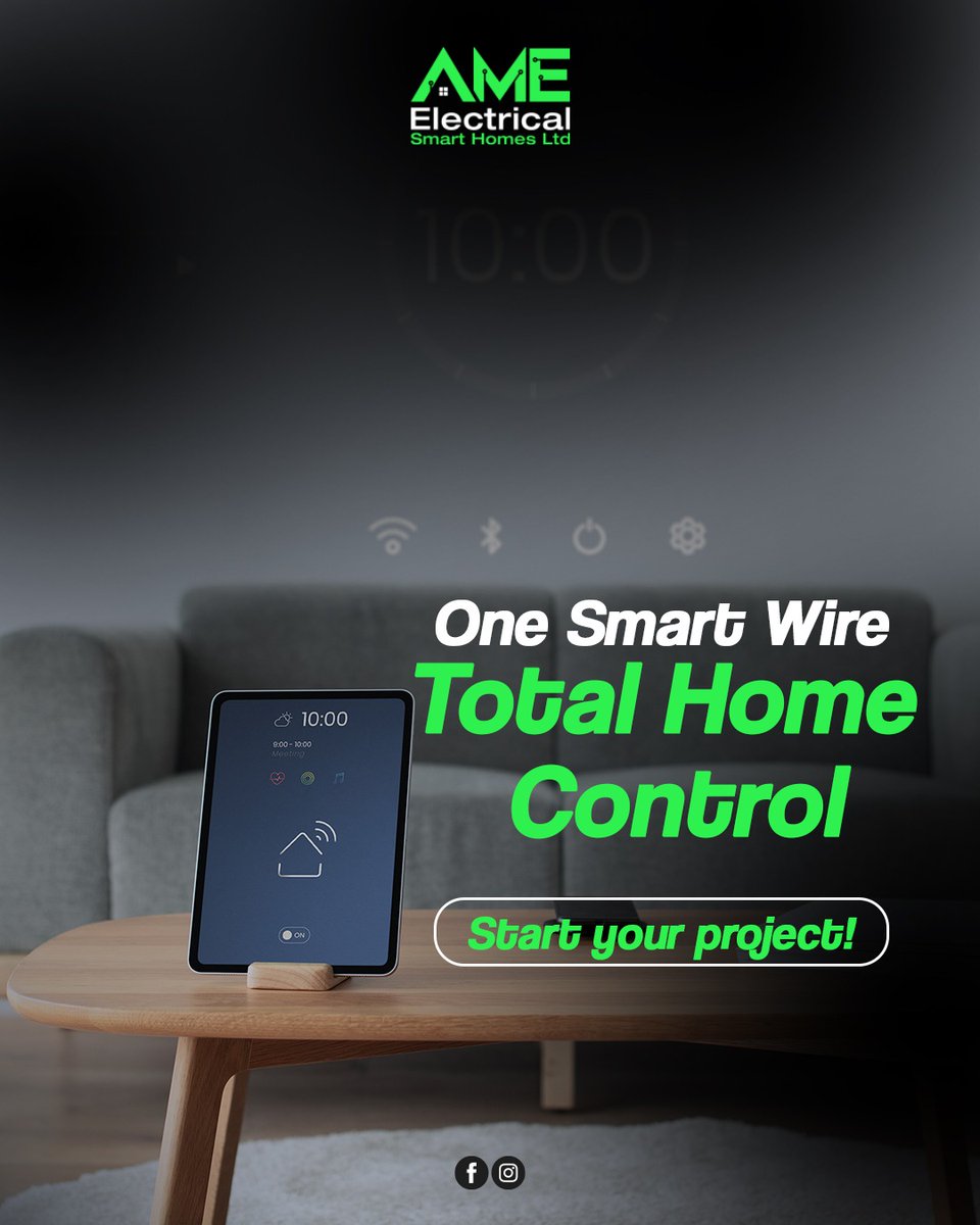 ameelectrical's tweet photo. Live Smarter, &amp; Stay Connected!

Speak with our team, get a free consultation call today!
📞 +447929952639 | 🌐 info@ameelectrical.co.uk

#SmartLiving #AMEElectrical #SmartHomeSolutions #HomeAutomation #ModernLiving #TechAtHome #ConnectedLiving #ElectricalExperts https://t.co/kpoNKvaJ57