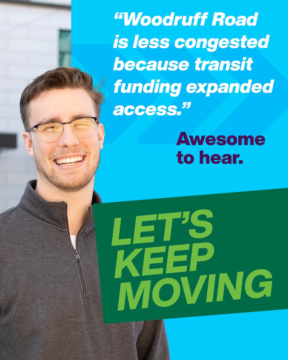 GVLConnects's tweet photo. More transit.
Less traffic. 🚍

Transit investment provides transportation choice while relieving congestion and supporting the environment.

Transit funding helps Greenville move smarter. https://t.co/y2UomVIF73