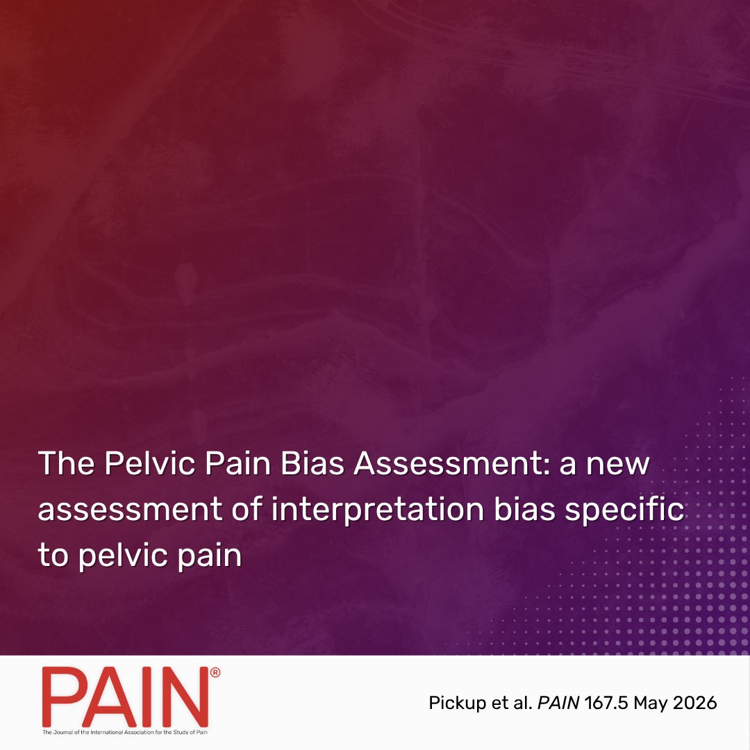 PAINthejournal's tweet photo. @JemmaLTodd et al. developed a new pelvic pain specific interpretation bias assessment tool that distinguishes those with pelvic pain conditions from controls and demonstrates excellent validity and reliability. Learn more in #PAIN https://t.co/dR1zbrfPhR https://t.co/h593R6S61b