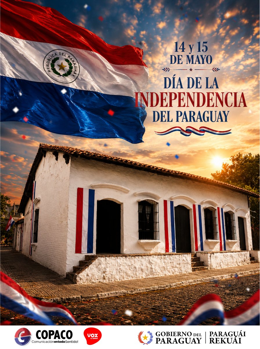 voxpy's tweet photo. 🇵🇾 Celebramos nuestras raíces y el orgullo de ser paraguayos ✨ 215 años de historia construyendo un país que sigue mirando al futuro. https://t.co/tKk1BvSwIv