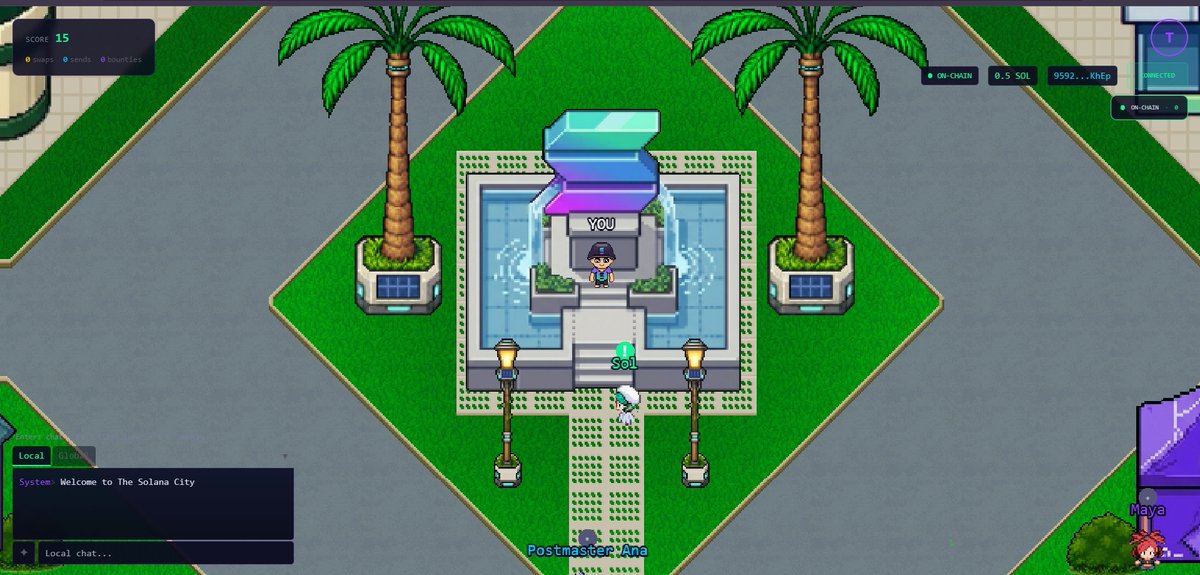 PlaySolCity's tweet photo. Our demo is available on Devnet 🤗

You can test it on Desktop and Mobile.

We have integrated swaps, transfers, bounties from @SuperteamEarn, and social interactions for a few communities:

- @MonkeDAO 
- @indiesonsolana
- @SuperteamBR 

Explore Solana City today! Link below 👇 https://t.co/IBmghAlcYo