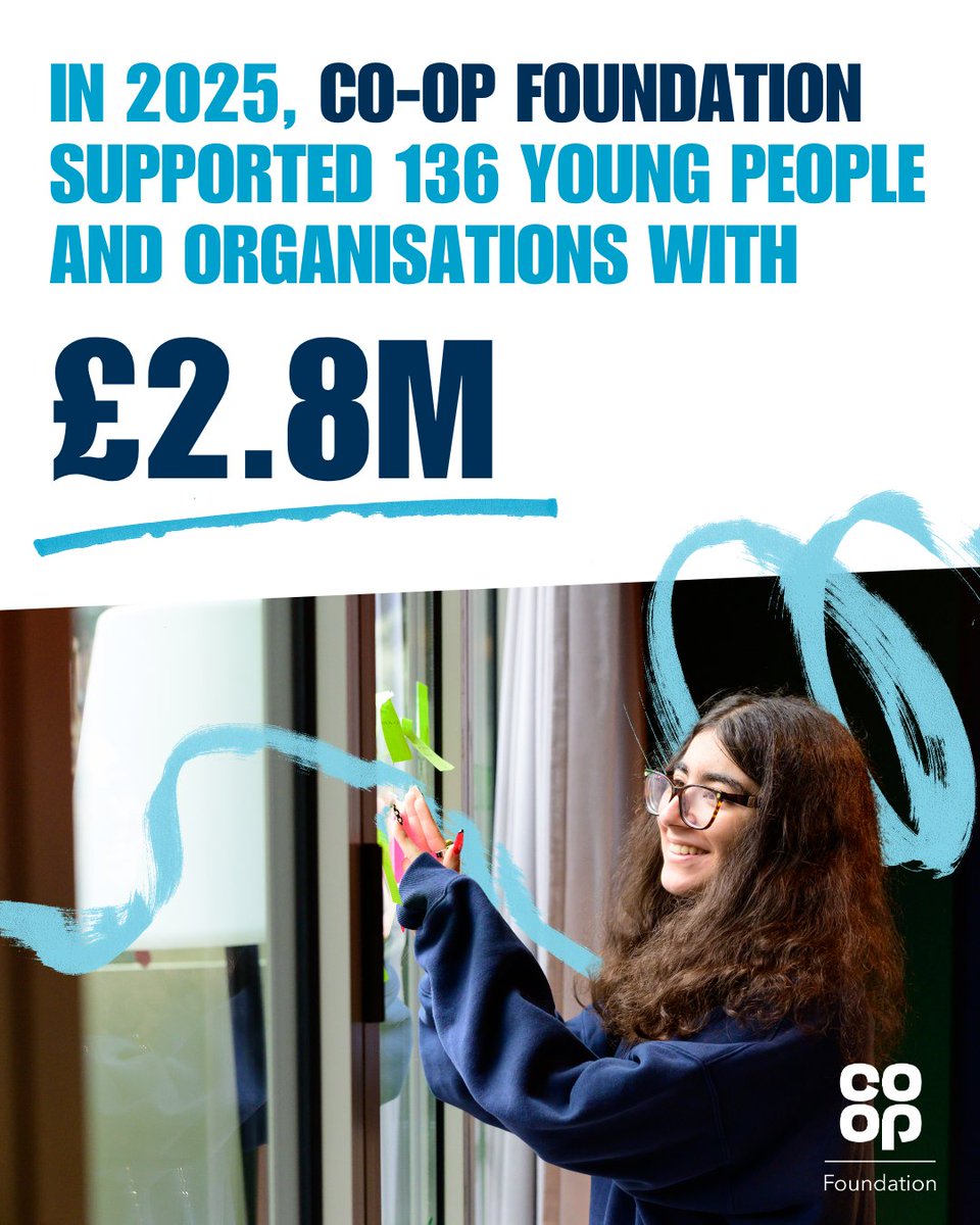 Nik170813C's tweet photo. As Co-op’s charity, Co-op Foundation works on issues that matter to Co-op members 🙌 In 2025, the Foundation built fairer, safer and more sustainable communities, with young people leading the way 💙 https://t.co/ZXPTm30Yin https://t.co/5BCrShwtOF