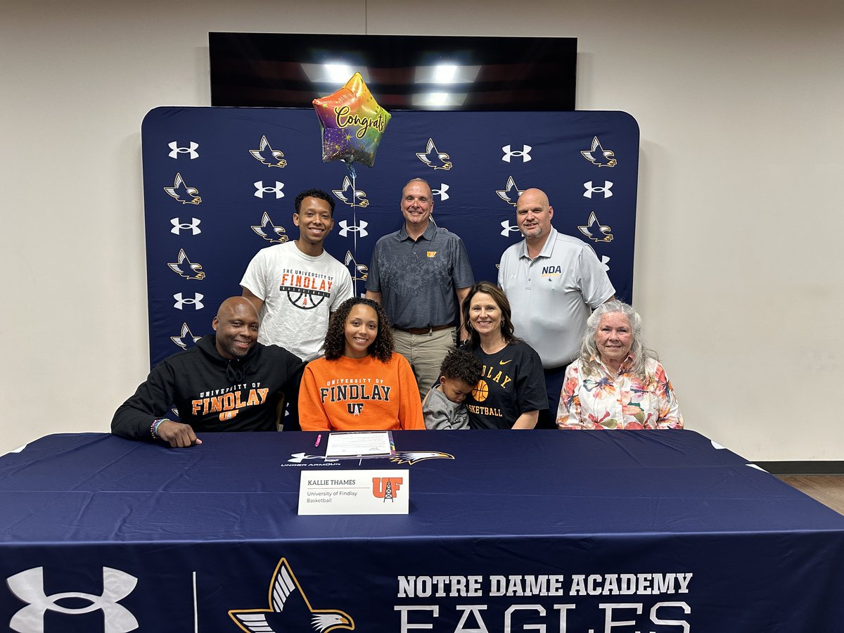 NDAEagleSports's tweet photo. Another GREAT day celebrating Kallie Thames '26 signing with the University of Findlay to continue her education and basketball career!

We are so excited to see what your future holds.

GO EAGLES!!

🦅🏀#gondaeagles #allgirlsallmighty https://t.co/GxOA2BAk33