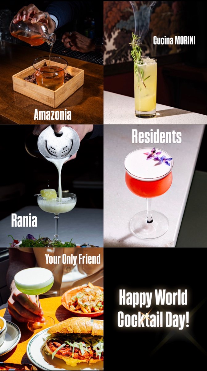 RAMWdc's tweet photo. Happy #WorldCocktailDay! 🍸 Cheers to the #2026RAMMYS Cocktail Program of the Year Finalists:
Amazonia
Cucina MORINI
Rania
Residents Café &amp; Bar
Your Only Friend

Celebrate the Winners June 29 at @theanthemdc. 🥂 https://t.co/UkS3xOy7kf https://t.co/vTI9bvklWo