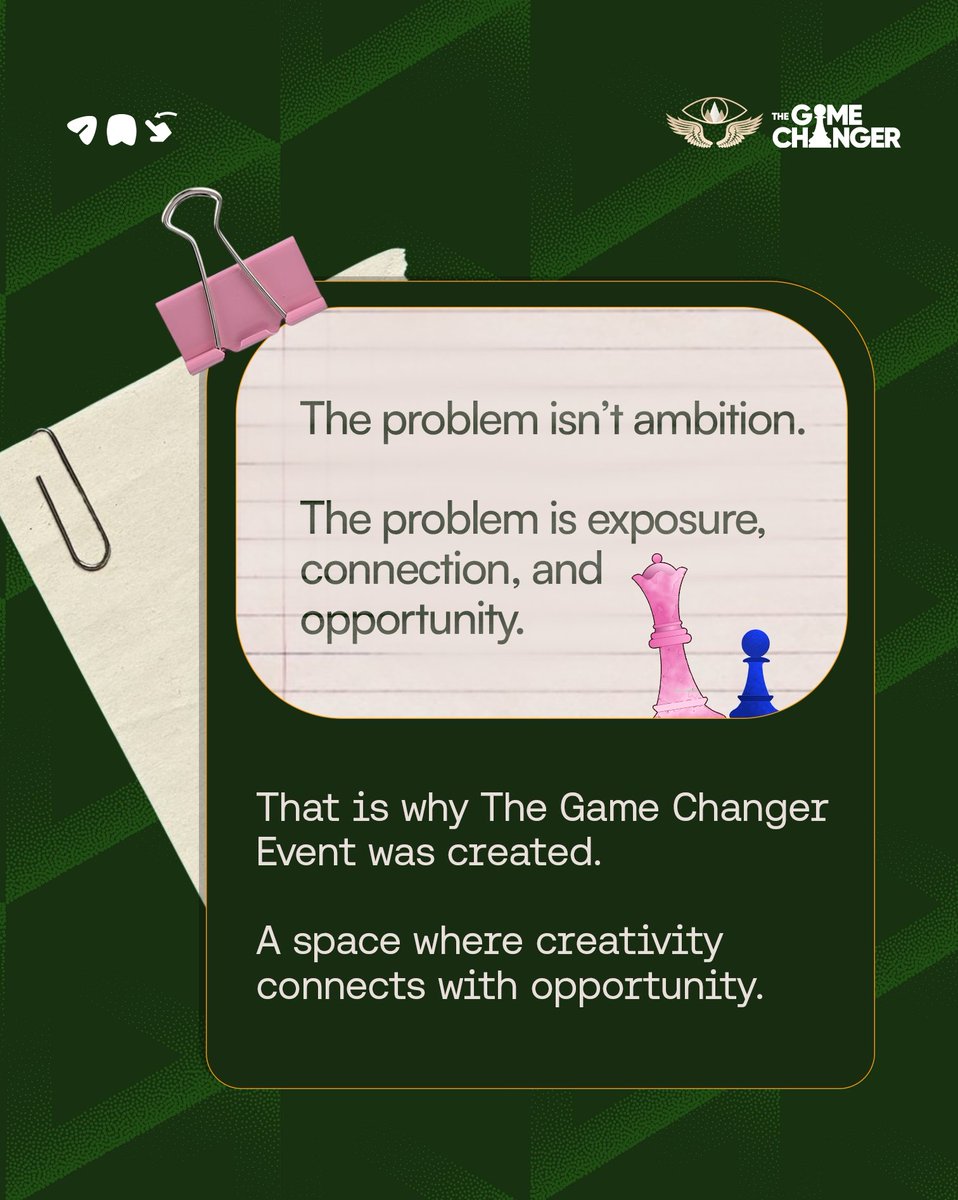 Limitless_Tribe's tweet photo. Don’t limit yourself , you were made for more.

Be at the Game Changer Event, where you won’t just receive hope, but also clear direction, valuable insights, and the resources needed to become a true game changer in your society.
#gamechanger
#growth https://t.co/v4RzlqOM9c