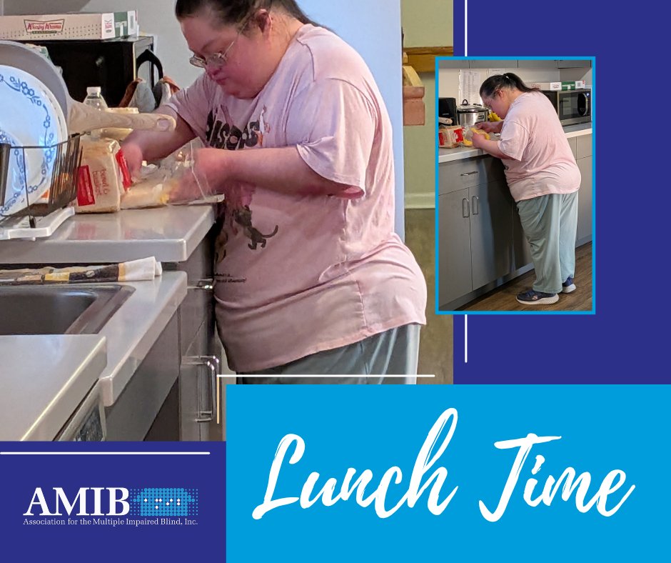 AMIB_NJ's tweet photo. This morning at our Tinton Falls home, Virginia proudly made her own lunch! Moments like these are so meaningful, and we are incredibly happy to see her continue to grow in confidence and independence each day.

#AMIBMoments #BuildingIndependence #LifeSkills #ProudMoments https://t.co/lG7yUiqf15