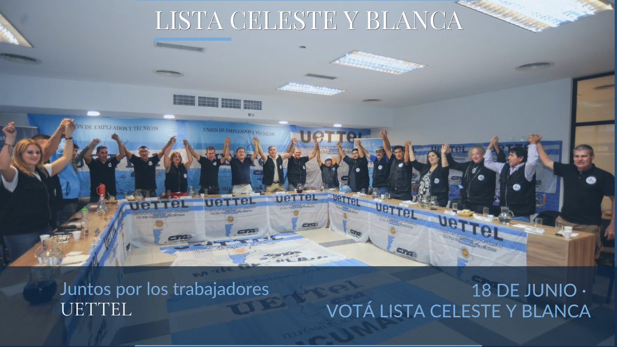UettelT's tweet photo. LISTA CELESTE Y BLANCA | este 18 de Junio vamos a votar! 🤝 https://t.co/N1AfYT5zre