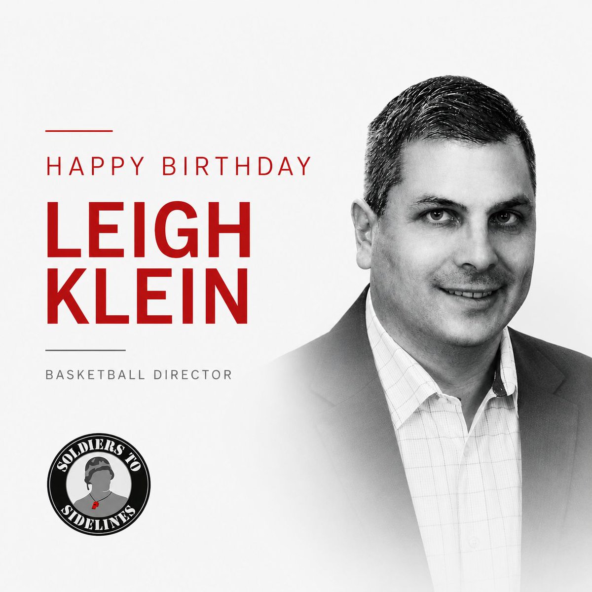 Soldier2Sidelin's tweet photo. Happy Birthday to our Basketball Director, Leigh Klein 🎉

Thank you for your leadership and dedication to helping service members, veterans, and military families continue to lead and inspire through coaching.

#Coaching #SoldiersToSidelines #Veteran #Coach #EarnYourWhistle https://t.co/kFmTG5pf7i