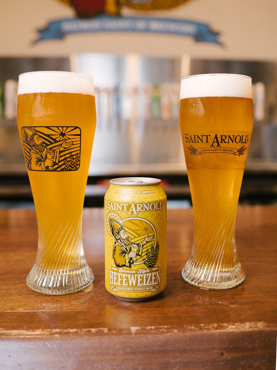 SaintArnold's tweet photo. Our Hefeweizen brings classic German brewing tradition with a little Pacific Northwest influence from Strata hops. Smooth, refreshing, and made for the perfect pour in our exclusive Hefeweizen glass. 🍺

Available only at the Saint Arnold Beer Garden &amp; Restaurant. https://t.co/zXj1JXTLG0