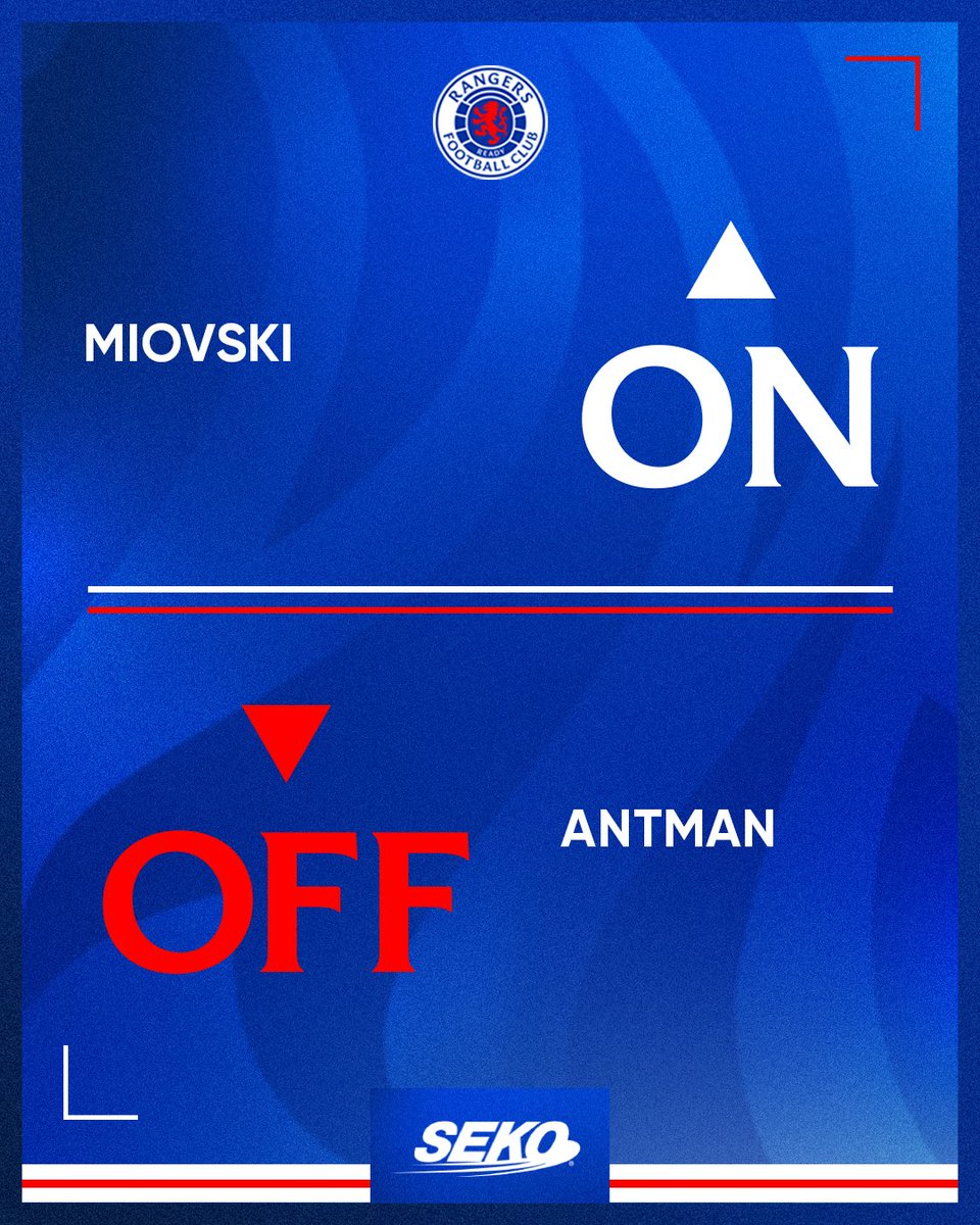 62' 🔄 A change for Rangers as Bojan Miovski comes on to replace Oliver ...
