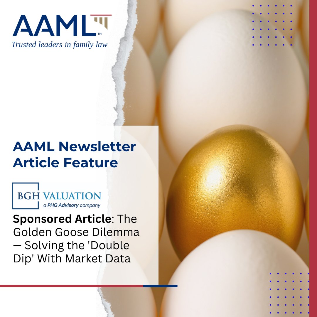 AAMLFellow's tweet photo. Sponsored by BHG Valuation

In high-stakes divorces, disputes often center on a business owner’s cash flow. In this article, Justin Hall, CVA, CMEA, CPA, explains how to avoid "double dipping." 

Read the full article now: https://t.co/PMBQXy4YLd https://t.co/yyOKe8WcWp