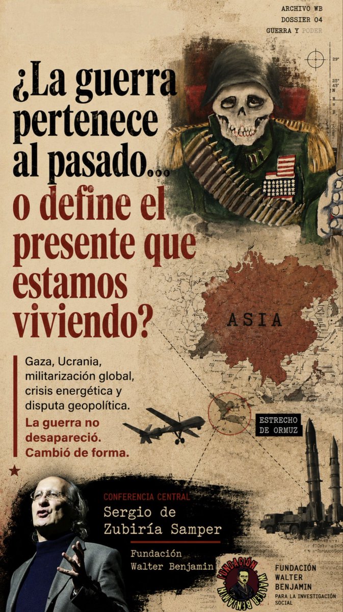 Walterbenjaminf's tweet photo. El jueves 14 de mayo presentamos “Pensar la guerra” y el libro Filosofía y violencias: Espectros del siglo XXI.

🗣️ Conferencia central:
“Pensar la guerra en diálogo con Foucault y Lazzarato”
— Sergio de Zubiría Samper

📍 Universidad Libre · Auditorio Darío Echandía
🕔 5 p. m. https://t.co/sqlSowYmlZ