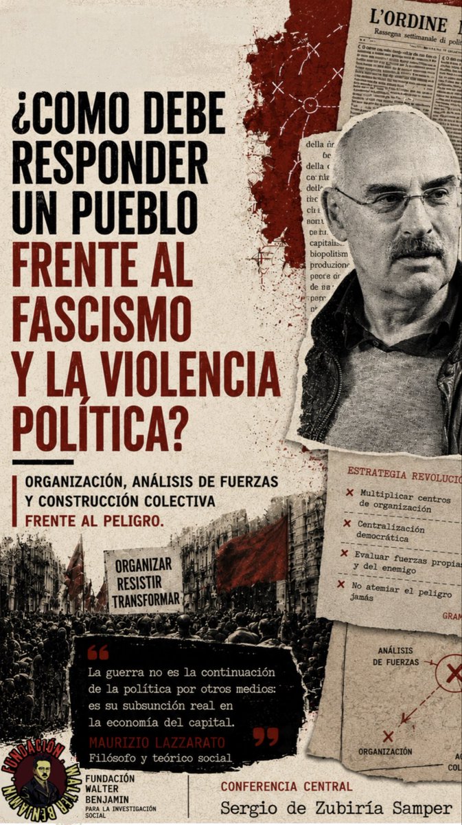 Walterbenjaminf's tweet photo. El jueves 14 de mayo presentamos “Pensar la guerra” y el libro Filosofía y violencias: Espectros del siglo XXI.

🗣️ Conferencia central:
“Pensar la guerra en diálogo con Foucault y Lazzarato”
— Sergio de Zubiría Samper

📍 Universidad Libre · Auditorio Darío Echandía
🕔 5 p. m. https://t.co/sqlSowYmlZ