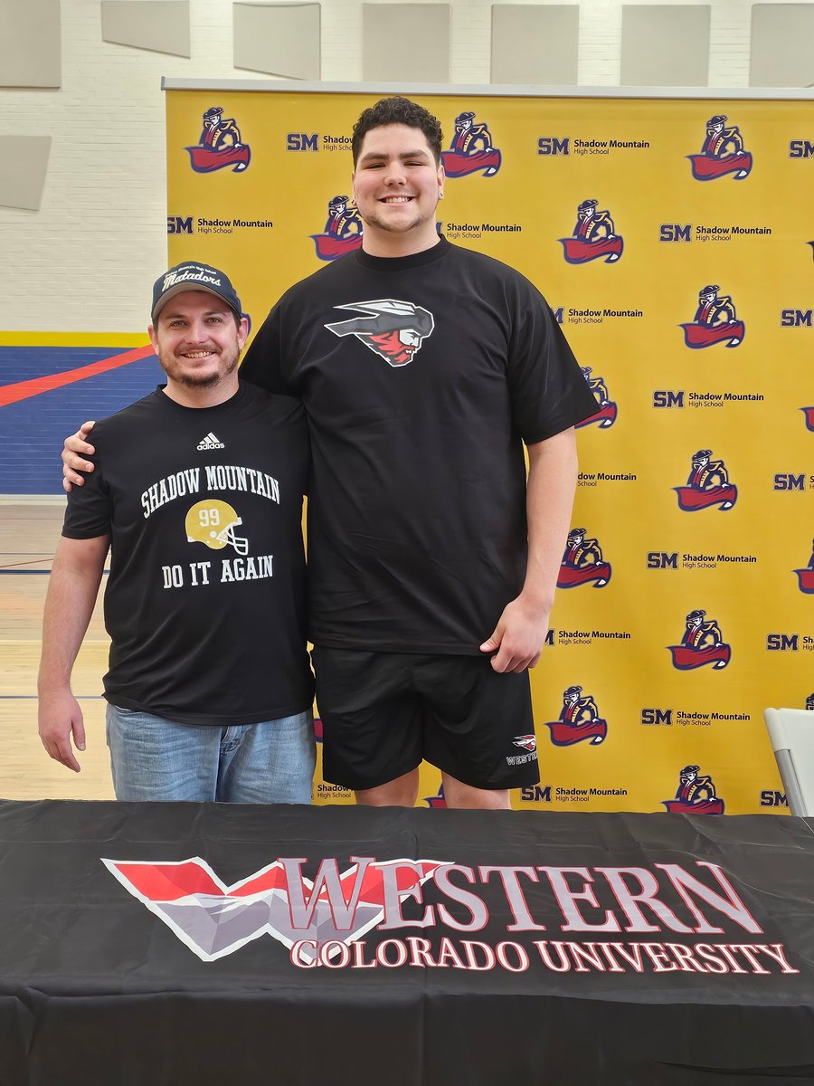 Keegan_Kerr8's tweet photo. Had my school signing day today, it was fun to have everyone who's helped me in one spot, @RonTBAOL @LBackerCoach @MatadorsFTBALL @CoachRoyWCU @MountaineerFB https://t.co/7P53s7onGd