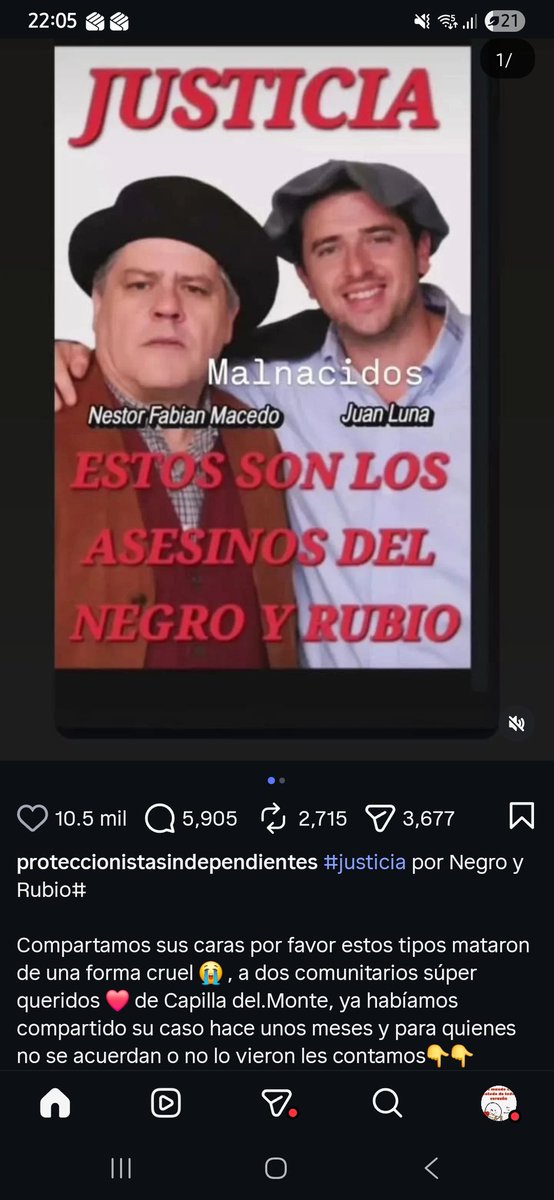 laconchalplato's tweet photo. @lilialemoine #JUSTICIA POR RUBIO Y NEGRO! AYUDANOS A DIFUNDIR! ESTOS SON LOS ASESINOS! https://t.co/5zVQDjL1Ga
