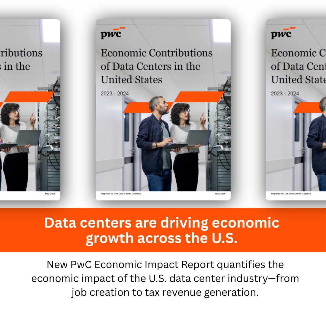 DCC_org's tweet photo. Data centers are more than the buildings behind the internet.

New @PwC report shows their impact on jobs, investment, and economic growth nationwide.

Read more: https://t.co/otgXnalI4V https://t.co/DlzA0JtpRE