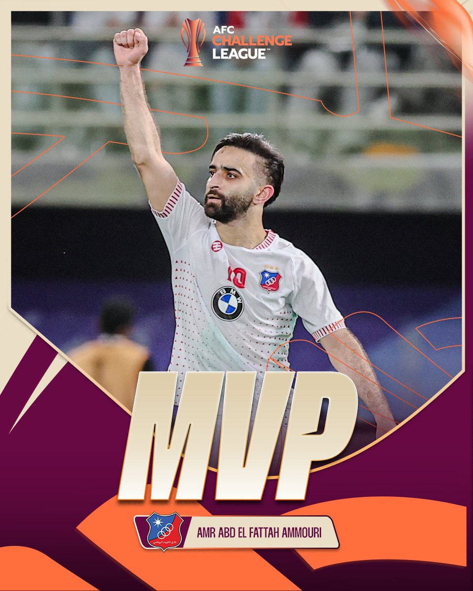 TheAFCGL's tweet photo. ✨ 𝐌𝐕𝐏 ✨ 

The 2025/26 #ChallengeLeague Most Valuable Player goes to Amr Abd El Fattah Ammouri! https://t.co/3yqbclyyGE