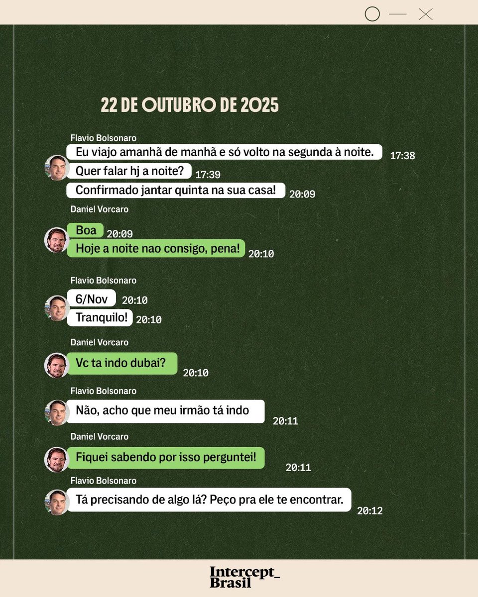 delucca's tweet photo. Flávio Bolsonaro e Daniel Vorcaro almoçavam, jantavam e tomavam cafezinho juntos. Negociavam cifras milionárias que seriam pagas de forma absolutamente suspeita e sem contrapartida conhecida. 

Flávio chamava Vorcaro de “irmão”.

Vorcaro o chamava de “irmãozão”.

Caso de família. https://t.co/glsnlrjLUf