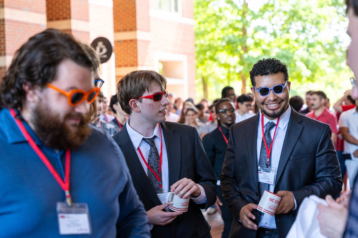 ncstateece's tweet photo. At ECE Senior Design Day 2026, graduating seniors showcased solutions ranging from robotic harvesters to flying robots and environmental sensors.

This is what it looks like when Wolfpack engineers Think and Do.

Photos: https://t.co/4CpyqVw5Bf https://t.co/j6wc69LxEU