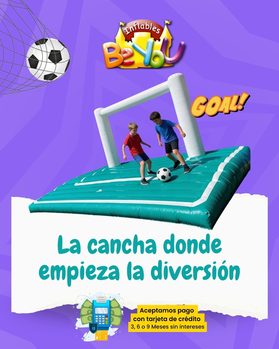 InflablesBeYou's tweet photo. Balón listo ⚽
Jugadores listos 🔥
¿Quién mete el primer gol?

#CanchaInflable #BeYouInflables #FiestaFutbolera #DiversiónActiva #BeYouMomentos https://t.co/ogAUMk1d1l