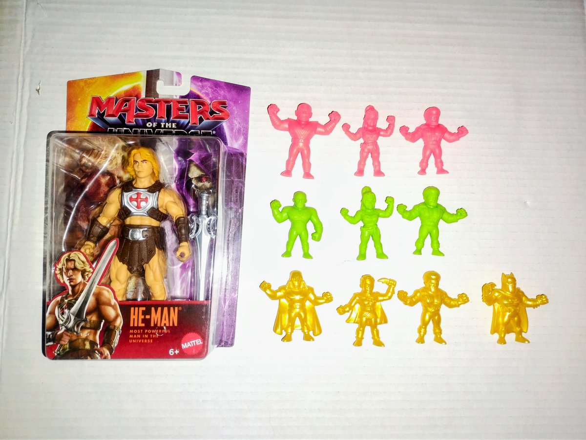 RobCollectsFigs's tweet photo. My last 2 weeks pick-ups.

Last week's pick-ups:
Pic 1:
He-Man core figure from Target,
Wendys DC mini figurines from Facebook Marketplace.

2 weeks ago pick-ups:
Pic 2:
Marvel What If, were 50% off back issues, from my LCS.

Pic 3:
All the comics I got from Free Comic Book Day. https://t.co/n40Scb7DJF