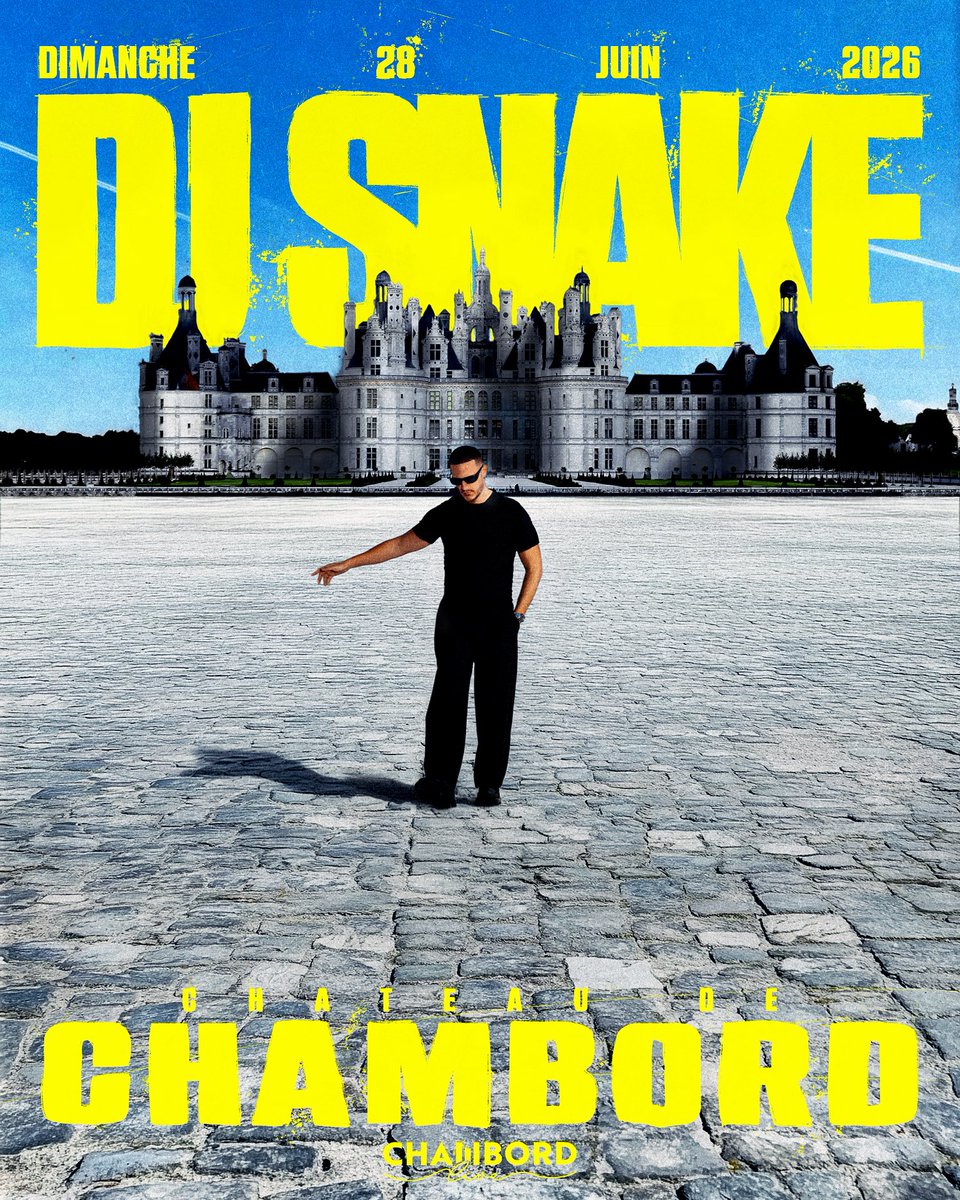 alias_objectif's tweet photo. 🚨 VENTE DE BILLETS – @DJSNAKE À CHAMBORD 🚨

🔥 DJ Snake en live exceptionnel au Château de Chambord
📍 Samedi 28 juin 2026

🎟️ Billets disponibles dès maintenant
⚡ Premier arrivé, premier servi ⚡

📩Resa en DM

Ne ratez pas cet événement dans un cadre historique incroyable 💥 https://t.co/jAtyiDCgl7