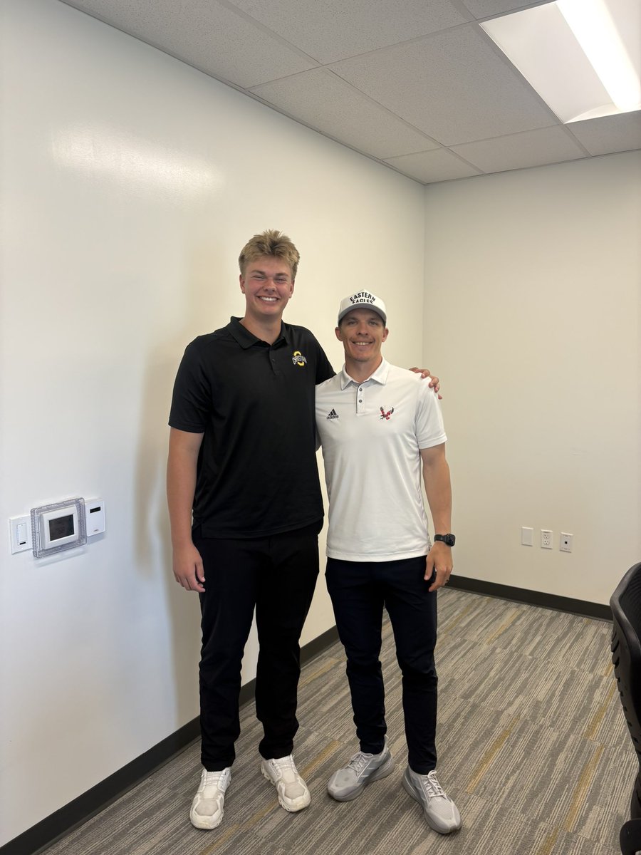 CadeDeGroot's tweet photo. Thankful for @Coach_ZBruce for coming down and telling me about @EWUFootball and how their program is run. 
@CoachGermer 
@EWUCOACHBROWN 
@CoachAnderson_M https://t.co/UdRxhCV4Z0