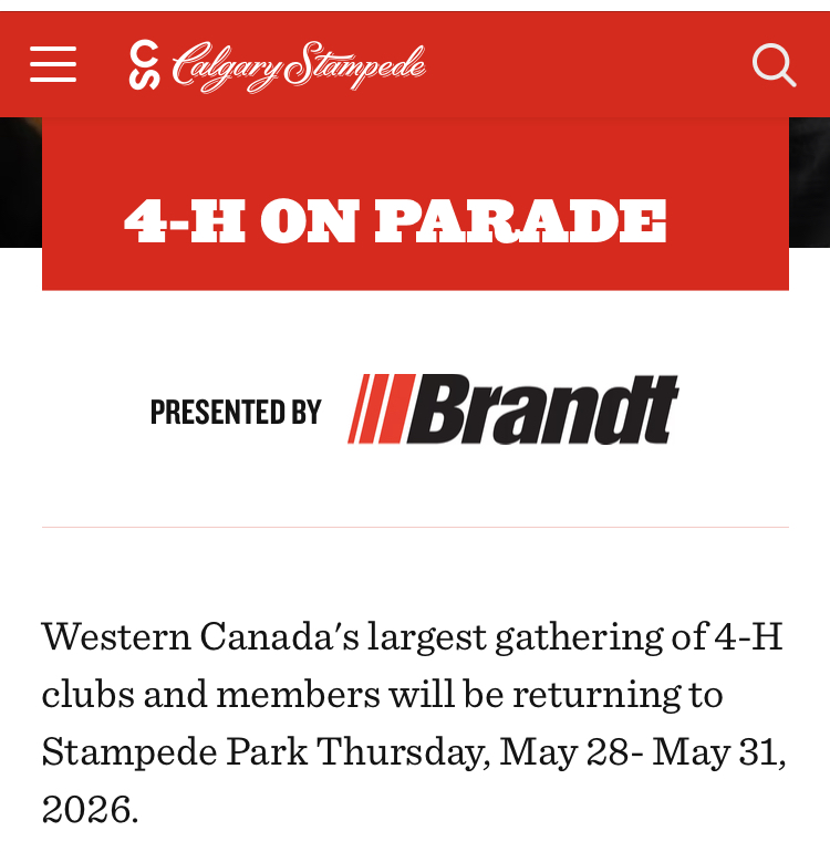 CSYStrathmore's tweet photo. Calgary Stockyards Strathmore is proud to be sponsoring 4-H on Parade by conducting the 4-H Steer and Sheep sales in the Victoria Pavilion (Agriculture Building) on Sunday, May 31, 2026. 
https://t.co/j4Foca4FqK for more details about the Steer &amp; Sheep Sale! https://t.co/CfITt6CszO