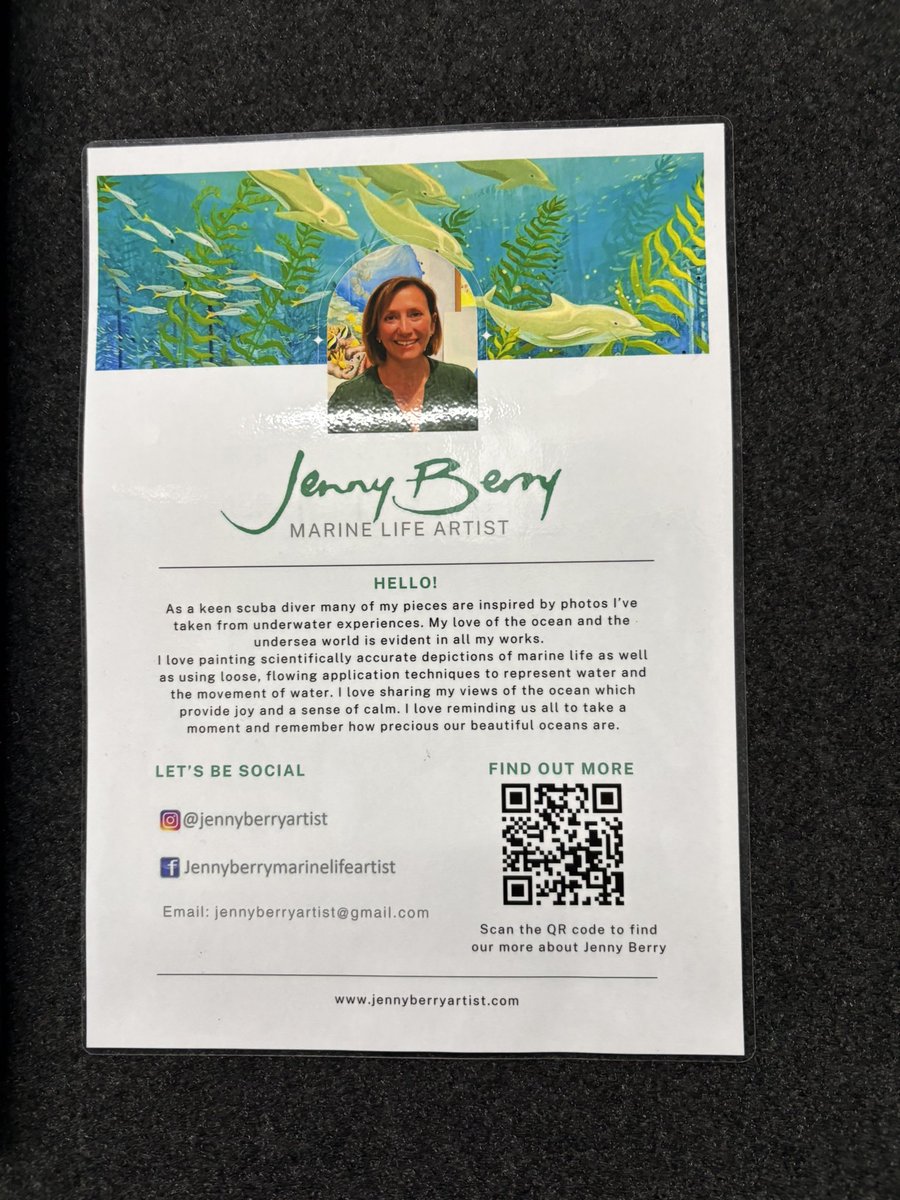 RodneyFoxMuseum's tweet photo. e’re excited to feature the amazing work of South Australian marine artist Jenny Berry at the Rodney Fox &amp; Mark Tozer Museum &amp; Research Centre.
Her stunning ocean-inspired paintings are now on display and available for purchase. We also love supporting local artists. https://t.co/KPiptYq50T
