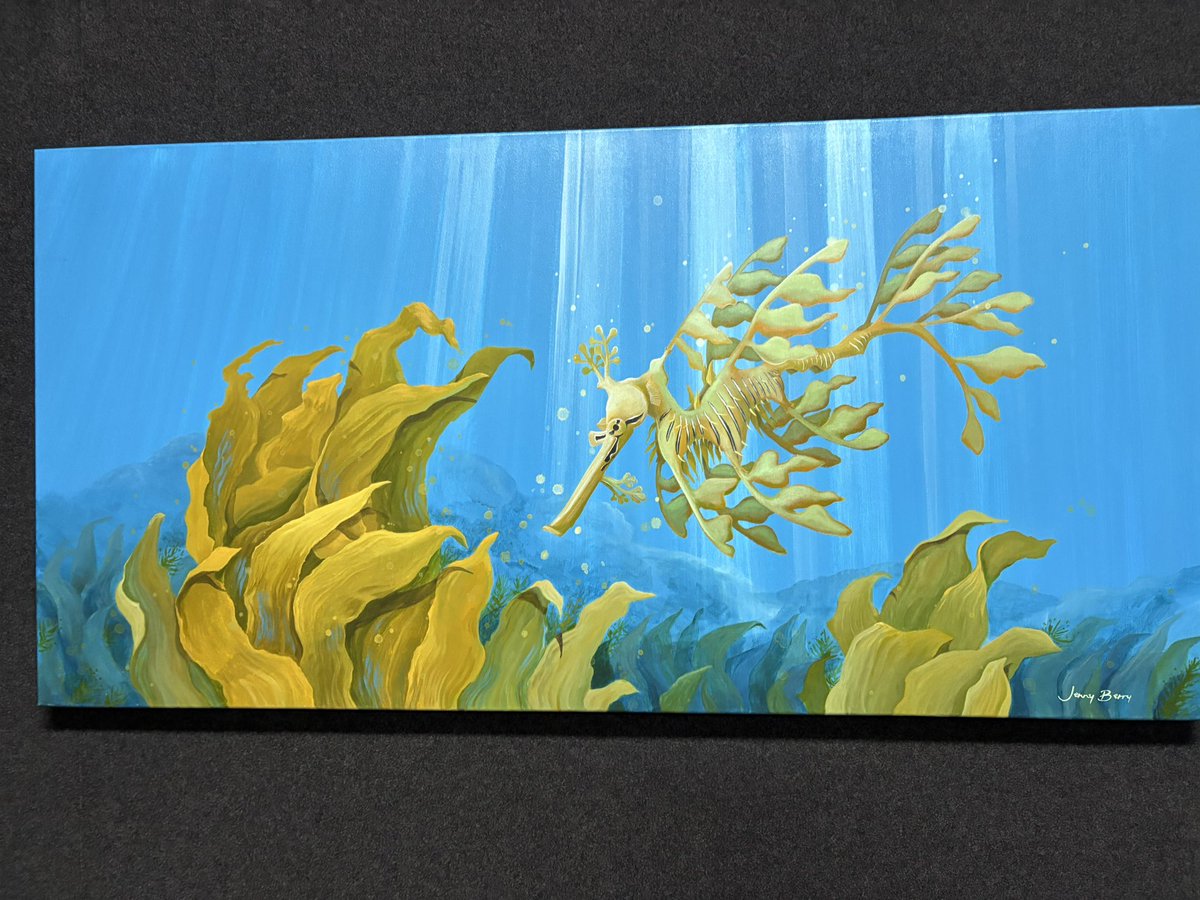 RodneyFoxMuseum's tweet photo. e’re excited to feature the amazing work of South Australian marine artist Jenny Berry at the Rodney Fox &amp; Mark Tozer Museum &amp; Research Centre.
Her stunning ocean-inspired paintings are now on display and available for purchase. We also love supporting local artists. https://t.co/KPiptYq50T