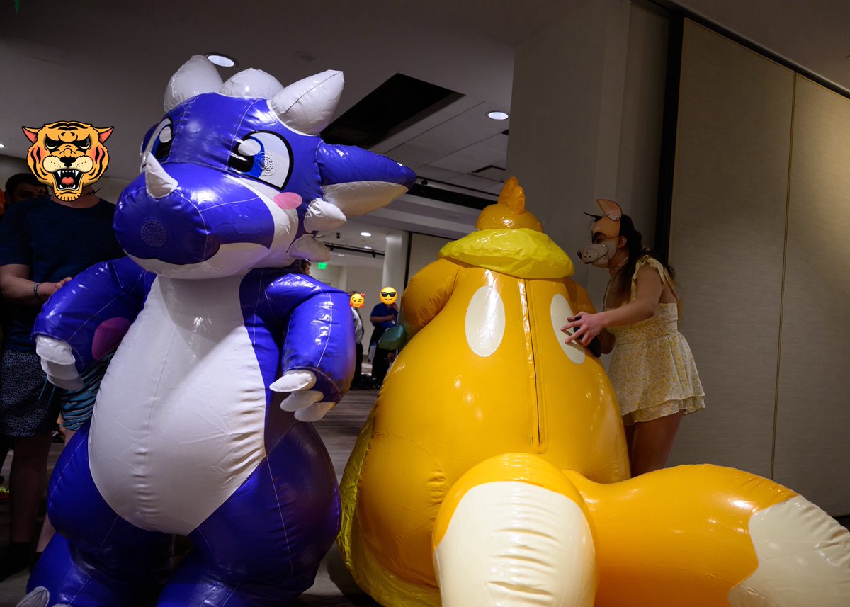CandyCoatedPVC's tweet photo. Our suit try on event at FWA last weekend. A huge thank you to @snowfenfur.bsky.social for these awesome photos! https://t.co/n8OceVJIhU