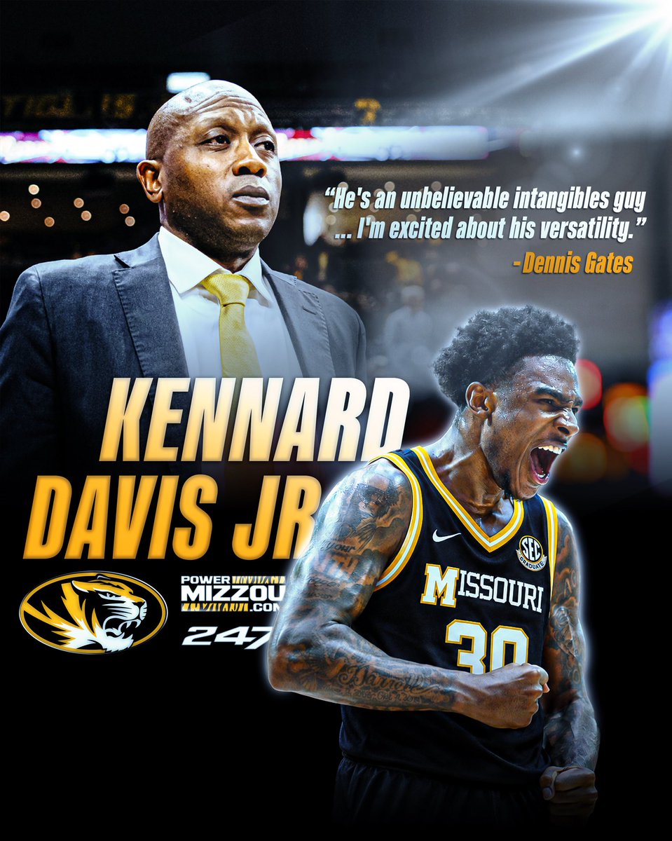 PowerMizzoucom's tweet photo. Dennis Gates talked about his excitement in adding St. Louis native Kennard Davis Jr. to the #Mizzou roster 👀🔥

Read our full exclusive interview with Gates at the link below ⬇️

https://t.co/LQBwK3Wylj https://t.co/5SG1ZJUfq0